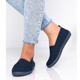 Tmavě modré tenisky Slip On openwork Deep modrý 1