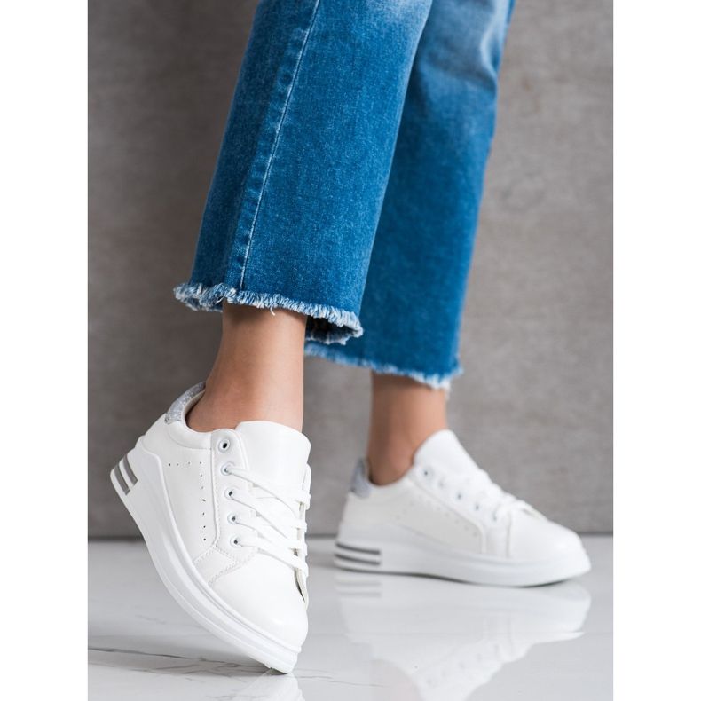 Diamantique Tenisky s třpytivou vložkou bílý 1