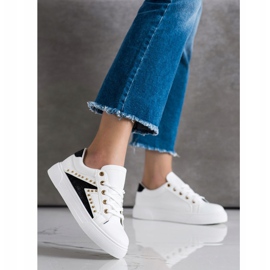 SHELOVET Eko kožené tenisky bílý 1