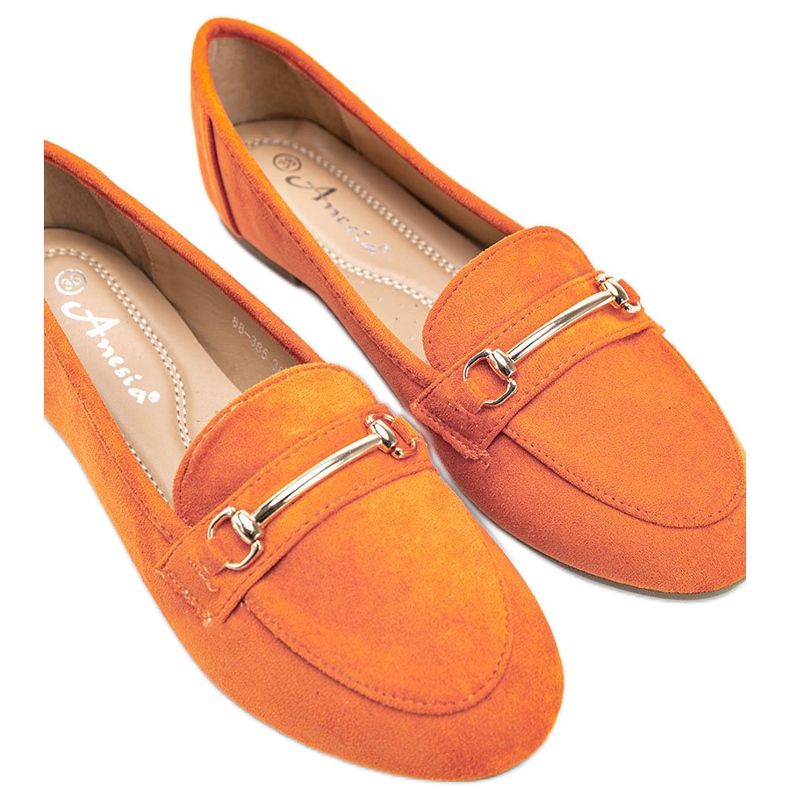 Mokasíny z ekologického semiše Orange Brynn pomerančový 1