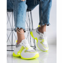 SHELOVET Tenisky S Obuv Módní Boty bílý žluť 2