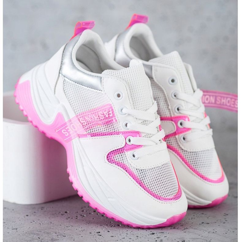 SHELOVET Tenisky S Obuv Módní Boty bílý 2