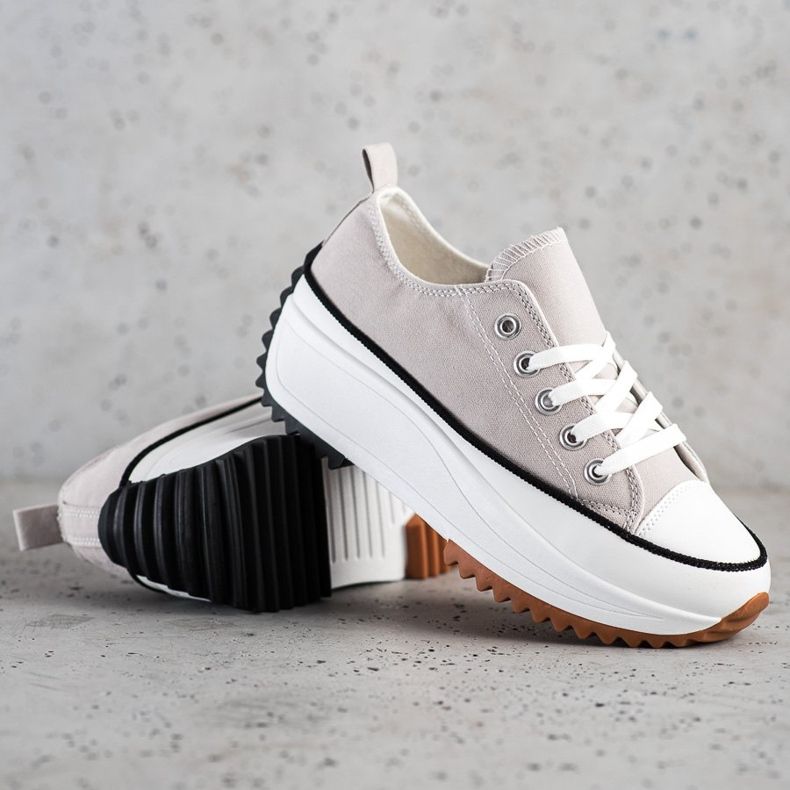 SHELOVET Tenisky Na Vysoké Platformě šedá 1