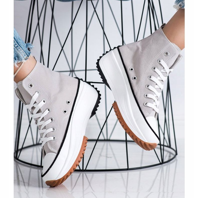 SHELOVET Vysoké Tenisky Na Platformě šedá 2