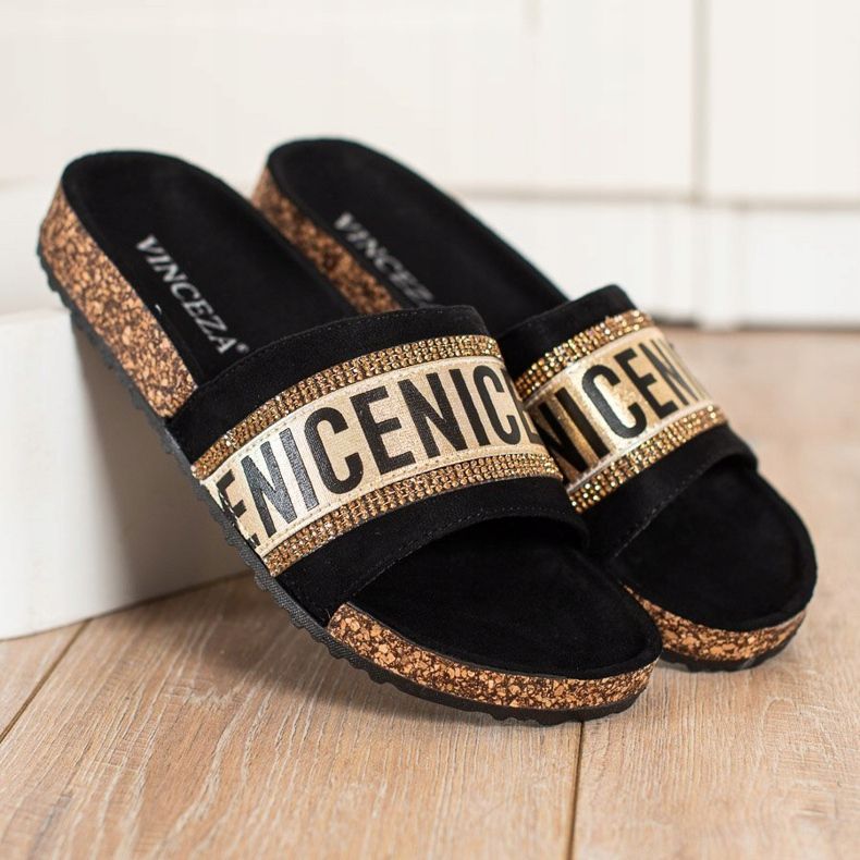 Módní pantofle VINCEZA černá 2