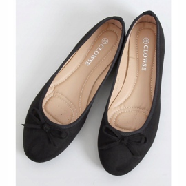 Černé semišové balerínky 9F116 Black černý 1