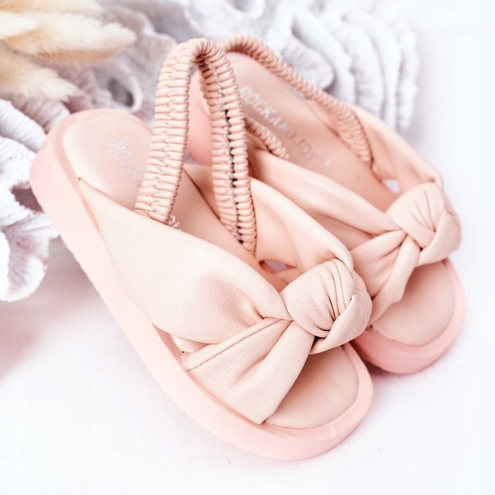 FR1 Dětské sandály s žebrovanou růžovou žvýkačkou růžový 2