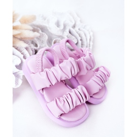 FR1 Dětské sandály s žebrovanou fialkovou sladkostí fialový 2