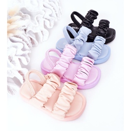 FR1 Dětské sandály s žebrovanou modrou sladkostí ['modrý'] modrý 1