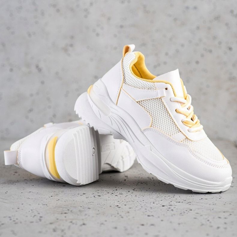 SHELOVET Stylové bílé tenisky bílý 1