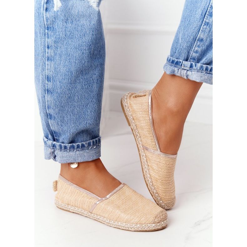 Espadrilles On Straw Sole Lu Boo Beige béžový 1
