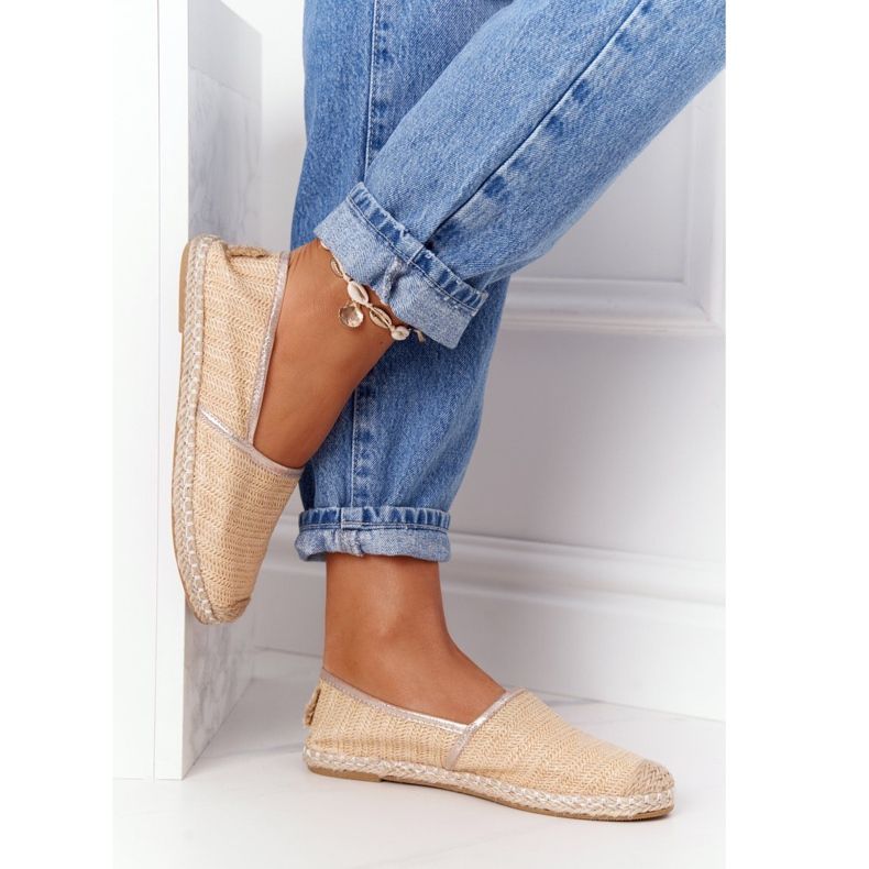 Espadrilles On Straw Sole Lu Boo Beige béžový 2