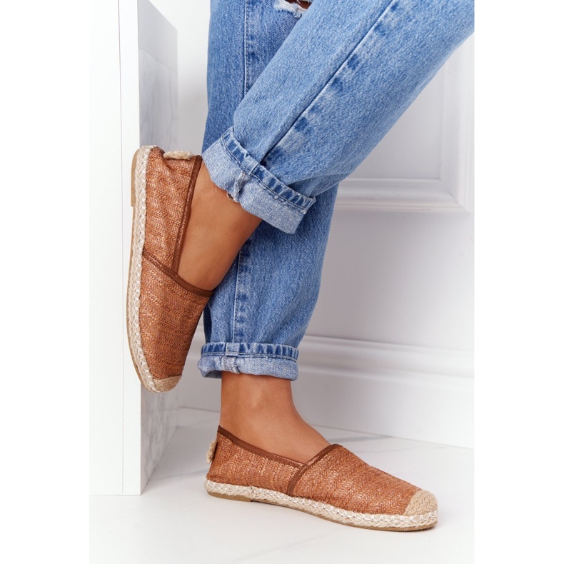Espadrilles On Straw Lu Boo Hnědá Podešev hnědý 1