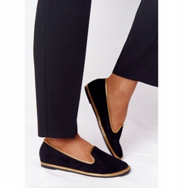 Dámské semišové mokasíny Lu Boo černé černá 1 Dámské semišové mokasíny Lu Boo černé černá 1