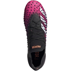 Kopačky Adidas Predator Freak.1 L Fg M FW7244 bílá, černá, růžová černá 1