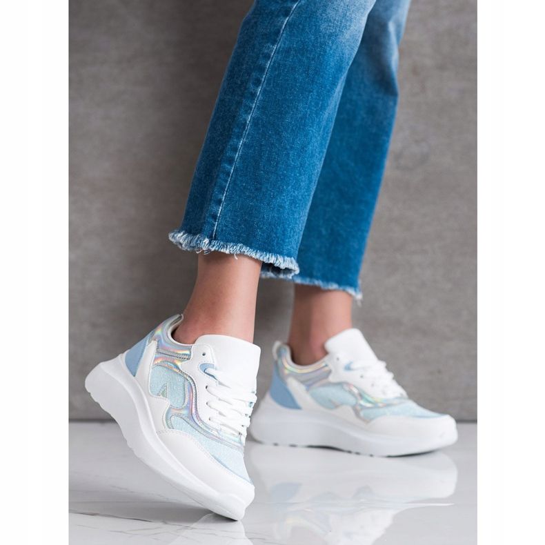 Sweet Shoes Tenisky se třpytkami bílý modrý 1