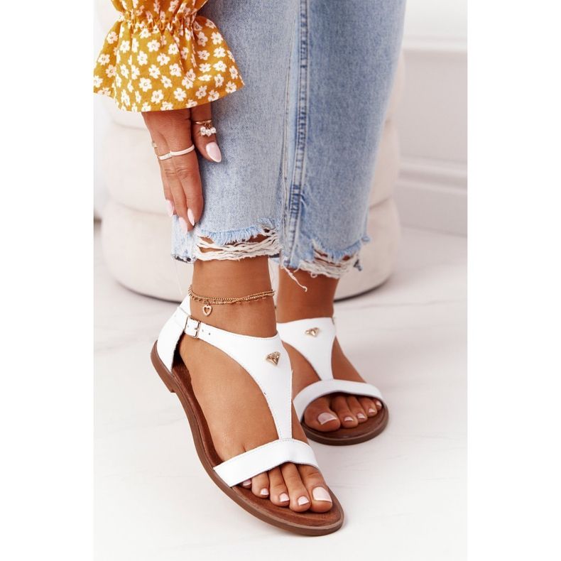 Dámské kožené sandály Nicole 2648 White bílý 2
