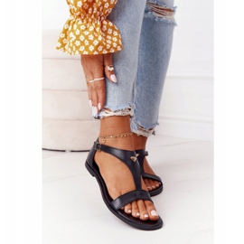 Dámské kožené sandály Nicole 2648 černé černá 2