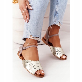 Kožené sandály Maciejka 05199-04 béžové a zlaté béžový zlatý 2 Kožené sandály Maciejka 05199-04 béžové a zlaté béžový zlatý 2