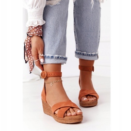 Sandály na klínku Maciejka 04565-29 Red hnědý 2