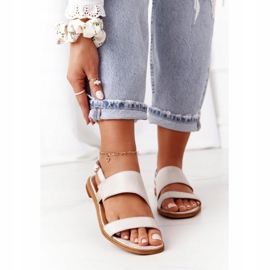 Maciejka 05167-25 Zlaté kožené sandály zlatý 1