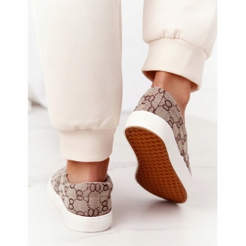 Dámské nazouvací tenisky s nazouváním Khaki Challenge hnědý 2 Dámské nazouvací tenisky s nazouváním Khaki Challenge hnědý 2