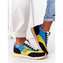 Dámská sportovní obuv Paměťová pěna Big Star HH274525 žluto-modrá modrý 2