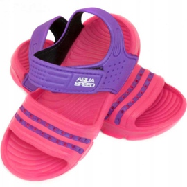 Aqua-Speed Pěna růžová fialová dívčí sandály 2