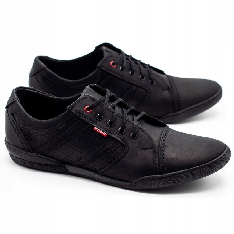 Polbut Pánská obuv pro volný čas R3 Perforation Black černý 3