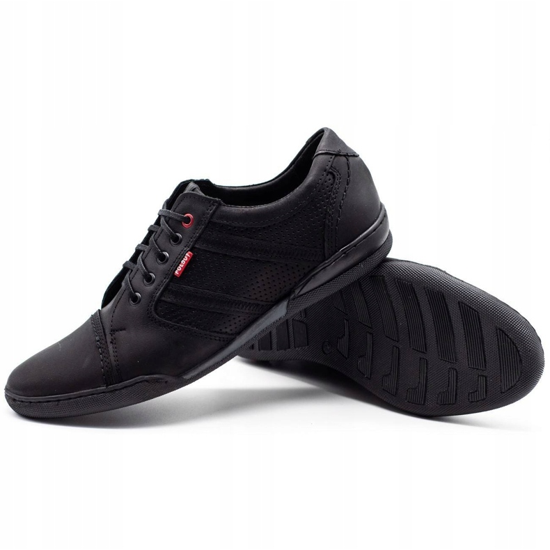 Polbut Pánská obuv pro volný čas R3 Perforation Black černý 4