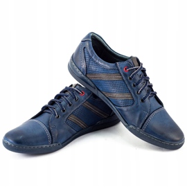 Polbut Pánská volnočasová obuv R3 Perforation Navy Blue námořnická modř 3