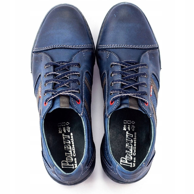 Polbut Pánská volnočasová obuv R3 Perforation Navy Blue námořnická modř 4