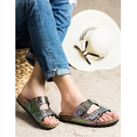 SHELOVET Pantofle s efektem Holo černá 2