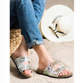 SHELOVET Pantofle s efektem Holo stříbrný šedá vícebarevný 1