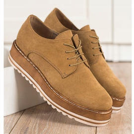 Corina Semišové boty na platformě hnědý 1