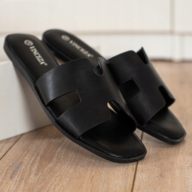 Neformální černé pantofle VINCEZA černý 1