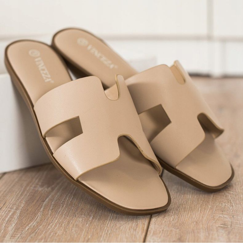 Běžné béžové pantofle VINCEZA béžový 2