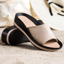 Neformální pantofle VINCEZA béžový 1