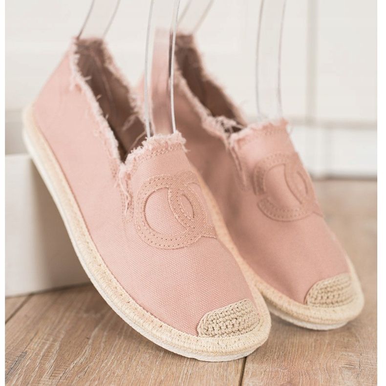 SHELOVET Textilní espadrilky růžový 1