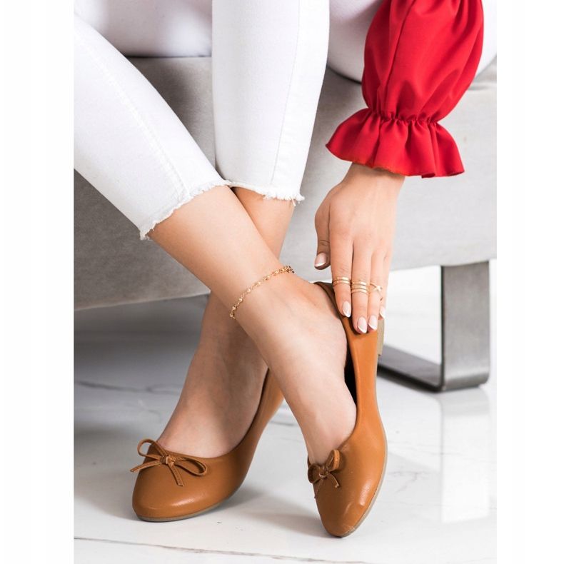 Diamantique Klasické balerínky hnědý 1