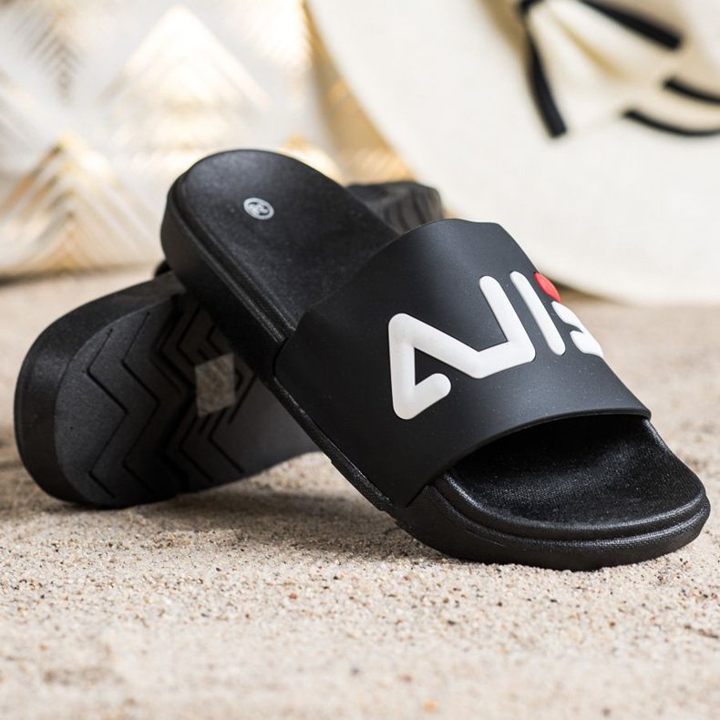 SHELOVET Pohodlné žabky černá 1