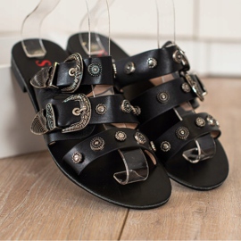 Seastar Stylové pantofle se sponami černý 1