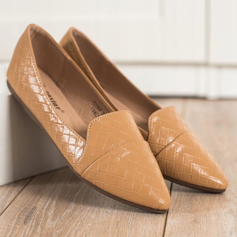 Seastar Módní balerínky s eko kůží hnědý 2