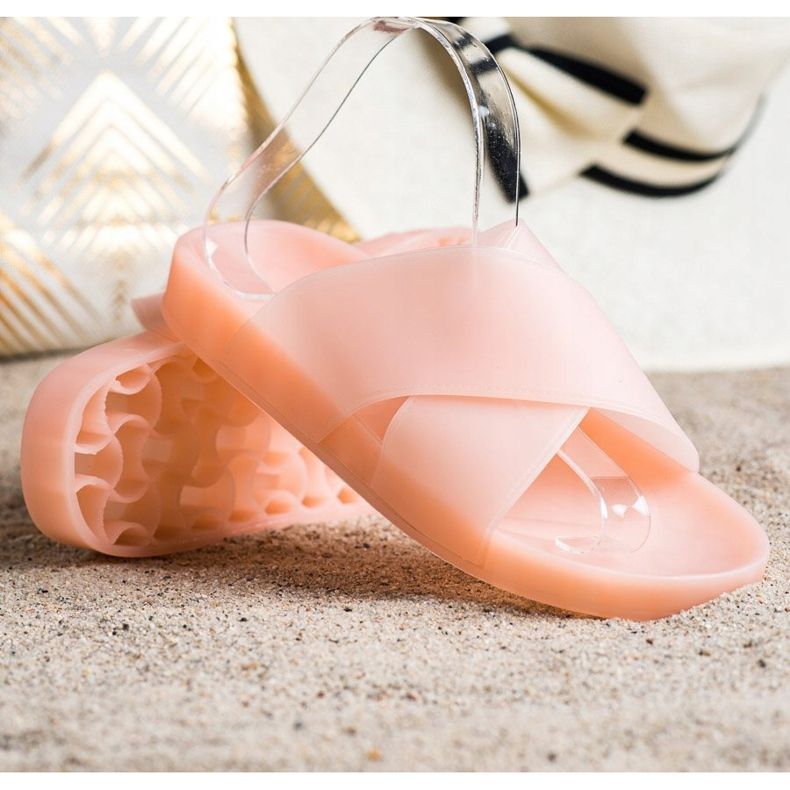 SHELOVET Módní gumové pantofle růžový 1