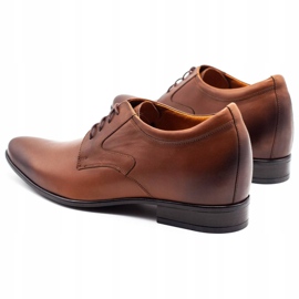 Olivier Pánská společenská obuv P11 zvyšující krytý klín hnědý 4