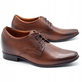 Olivier Pánská společenská obuv P11 zvyšující krytý klín hnědý 1