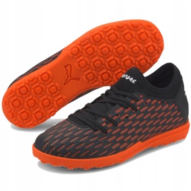Kopačky Puma Future 6.4 Tt Jr 106209 01 modrá, černá, oranžová černá 2