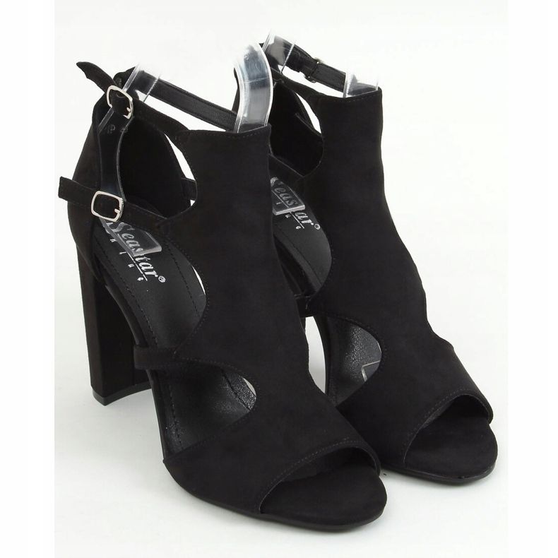 Černé sandály na vysokém podpatku NS111P Black černá 1