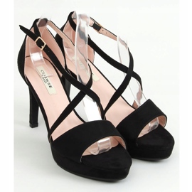 Černé sandály na platformě 9R31 Black černá 1