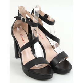 Černé sandály na platformě S-839 Black černá 1